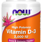 Vitamina D-3 2.000 UI, 30 Softgels