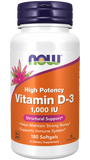 Vitamina D-3 1000 UI, 180 Softgels