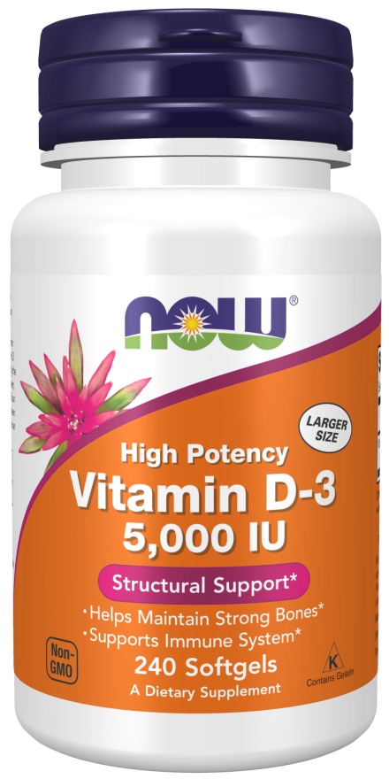 Vitamina D-3 5000 UI, 240 Softgels