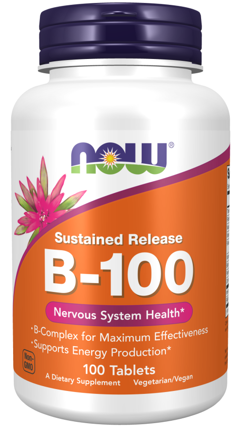 Vitamina B-100, Liberação Sustentada, 100 Tablets