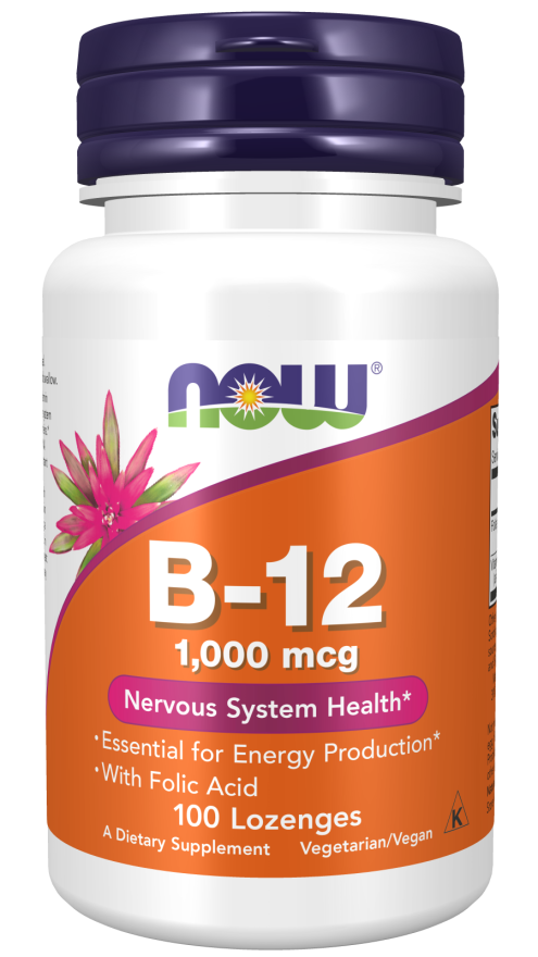 Vitamina B12 1000mcg 100 pastilhas – Now Foods