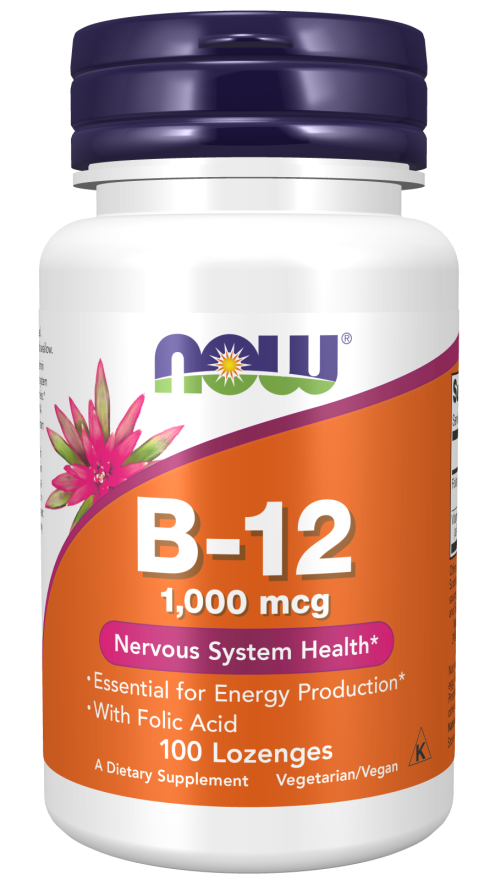 Vitamina B-12, 1.000 mcg, 100 Pastilhas