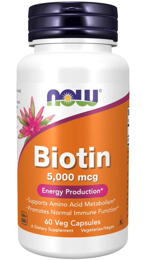 Biotina, 5.000 mcg, 60 Cápsulas Vegetarianas