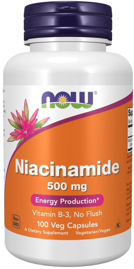 Niacinamida (B-3), 500 mg, 100 Cápsulas Vegetarianas