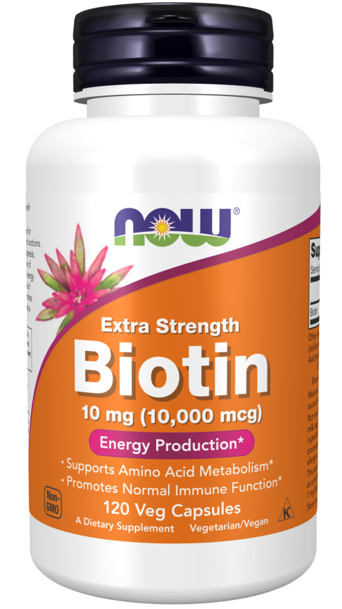 Biotina 10 mg (10.000 mcg), 120 Cápsulas Vegetarianas