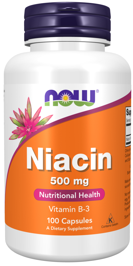 Niacina, 500 mg, 100 Cápsulas Vegetarianas