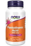 Ácido Pantotênico, 500 mg, 100 Cápsulas Vegetarianas