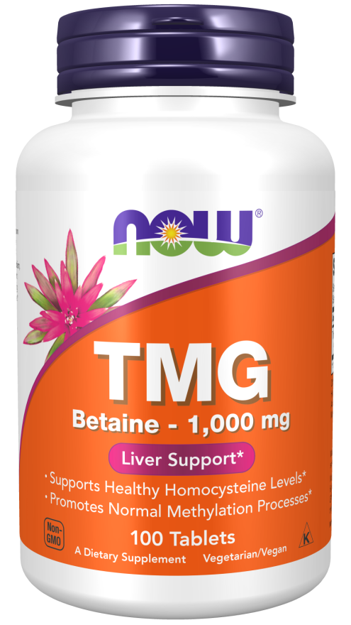 TMG Betaína, 1.000 mg, 100 Tablets