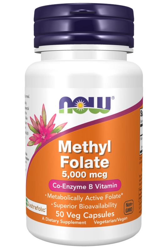 Metil Folato, 5000 mcg, 50 Cápsulas Vegetarianas