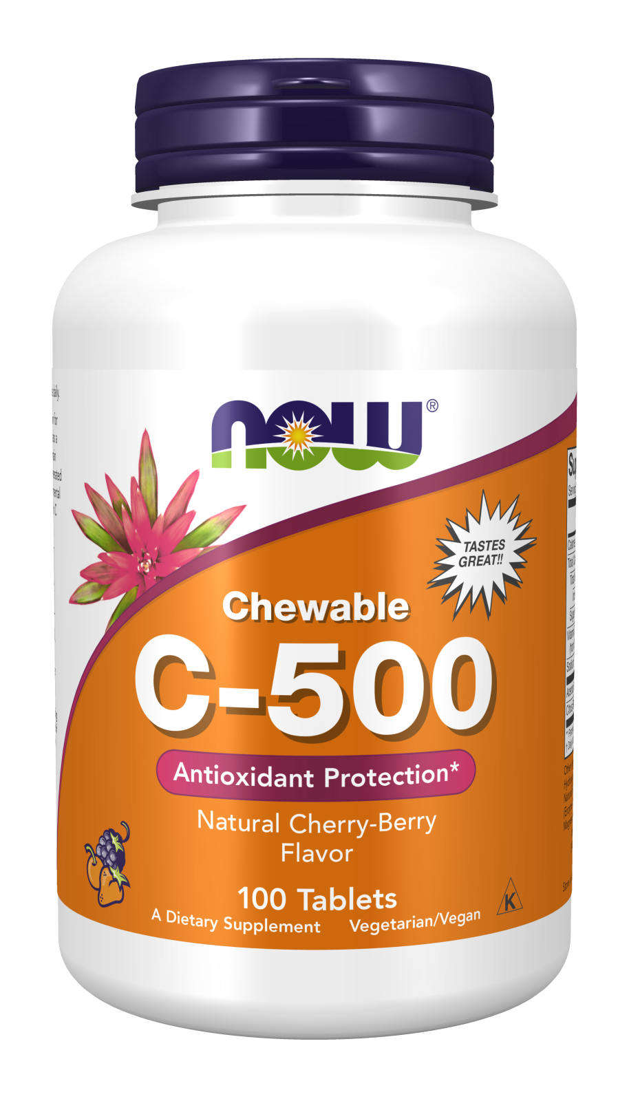 Vitamina C-500 Cereja, 100 Tablets