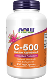 Vitamina C-500 Cálcio Ascorbato-C, 250 Cápsulas Vegetarianas