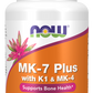 MK-7 Plus com K1 e MK-4, 90 Cápsulas Vegetarianas