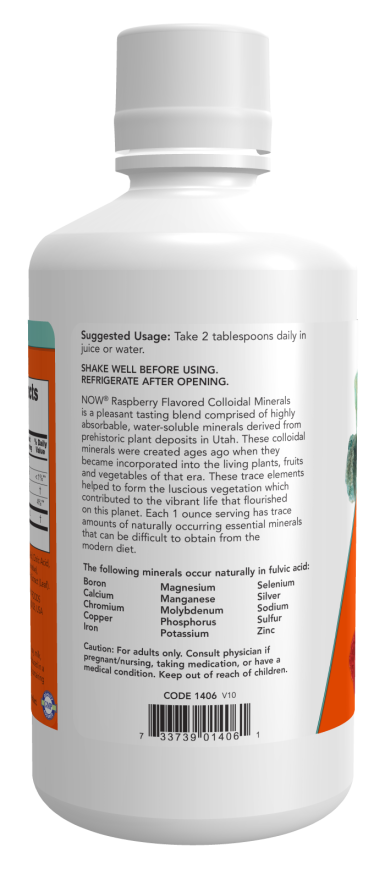 Colloidal Minerals, Líquido sabor Natural Framboesa, 946 ml