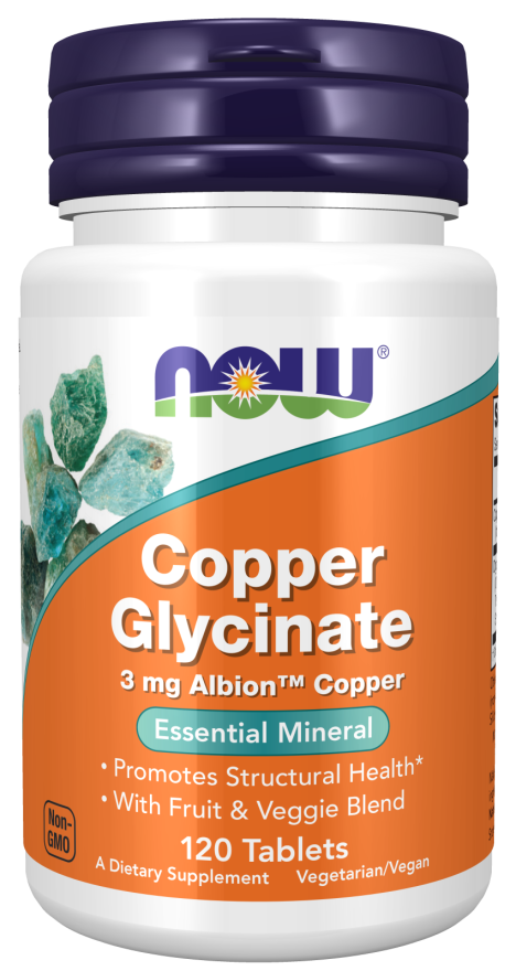 Glicinato de Cobre, 120 Tablets