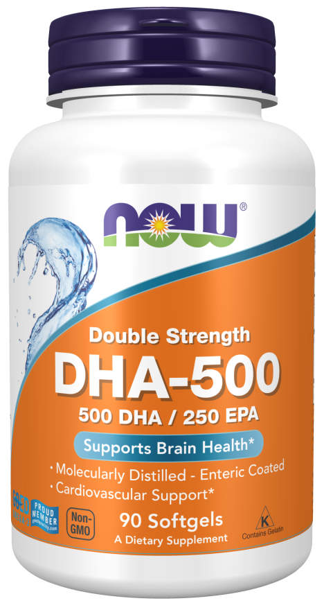 DHA-500 Óleo de Peixe, Força Dupla, 90 Softgels