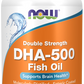 DHA-500 Óleo de Peixe, Força Dupla, 180 Softgels