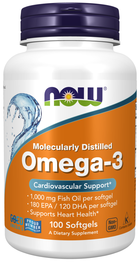 Ômega- 3, Softgels Destilados Molecularmente, 100 Softgels