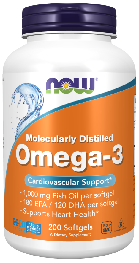 Ômega- 3, Softgels Destilados Molecularmente, 200 Softgels