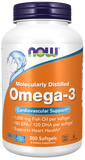 Ômega- 3, Softgels Destilados Molecularmente, 200 Softgels