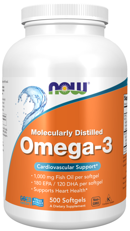 Ômega- 3, Softgels Destilados Molecularmente, 500 Softgels