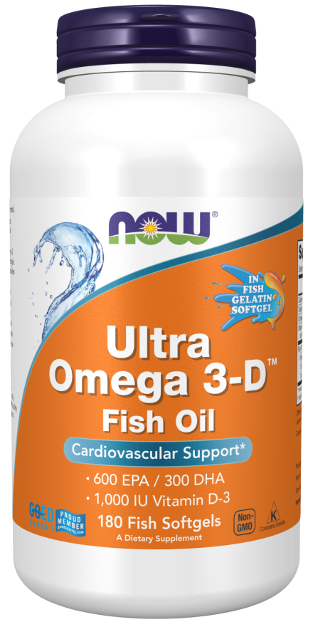 Ultra Ômega 3-D™, Óleo de Peixe ( Gelatina de Peixe), 180 Softgels