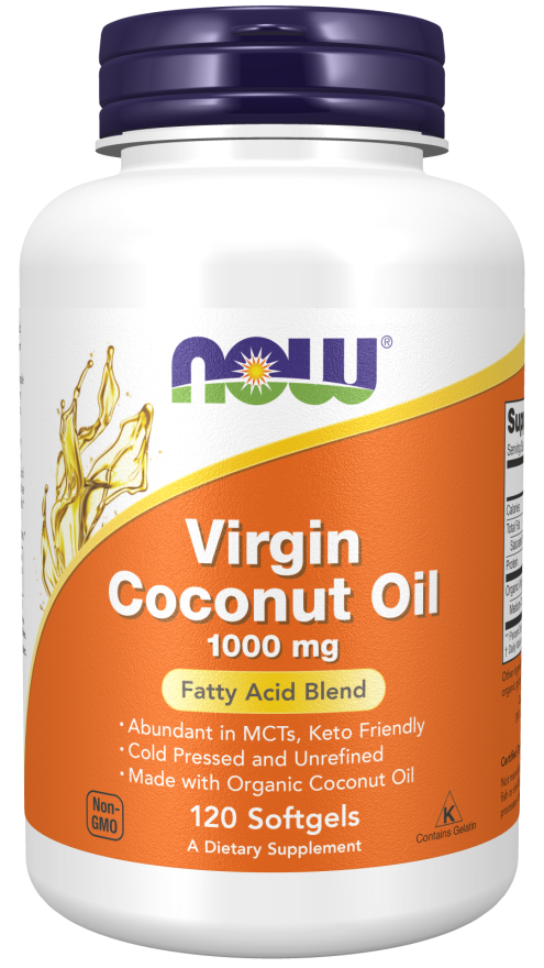 Óleo de Coco Virgem, 1000 mg, 120 Softgels