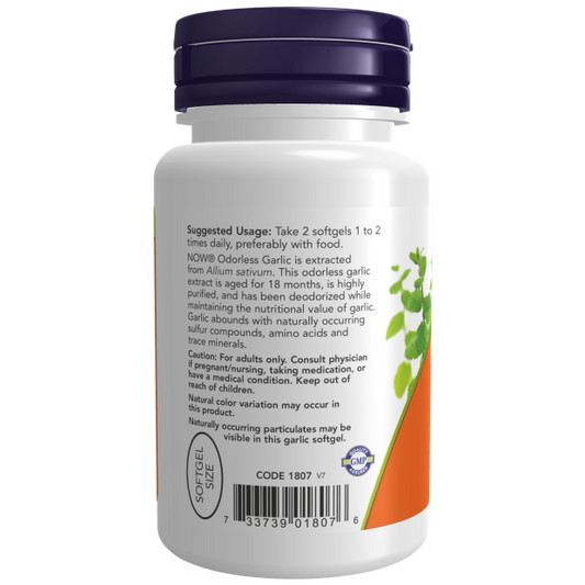 Odorless Garlic, 100 Softgels