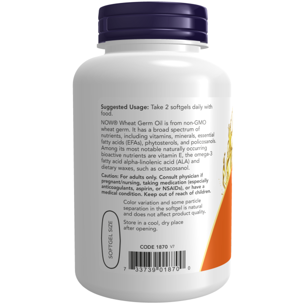 Óleo de Gérmen de Trigo, 100 Softgels