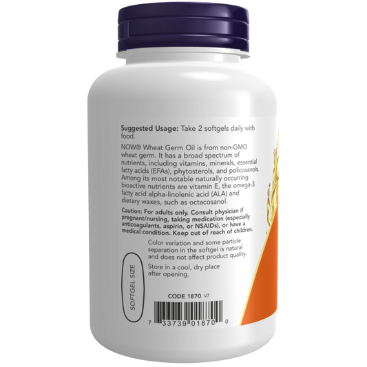 Óleo de Gérmen de Trigo, 100 Softgels