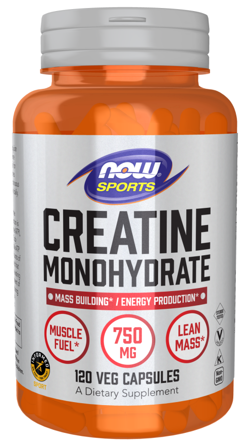 Creatina Monohidratada, 750 mg, 120 Cápsulas Vegetarianas