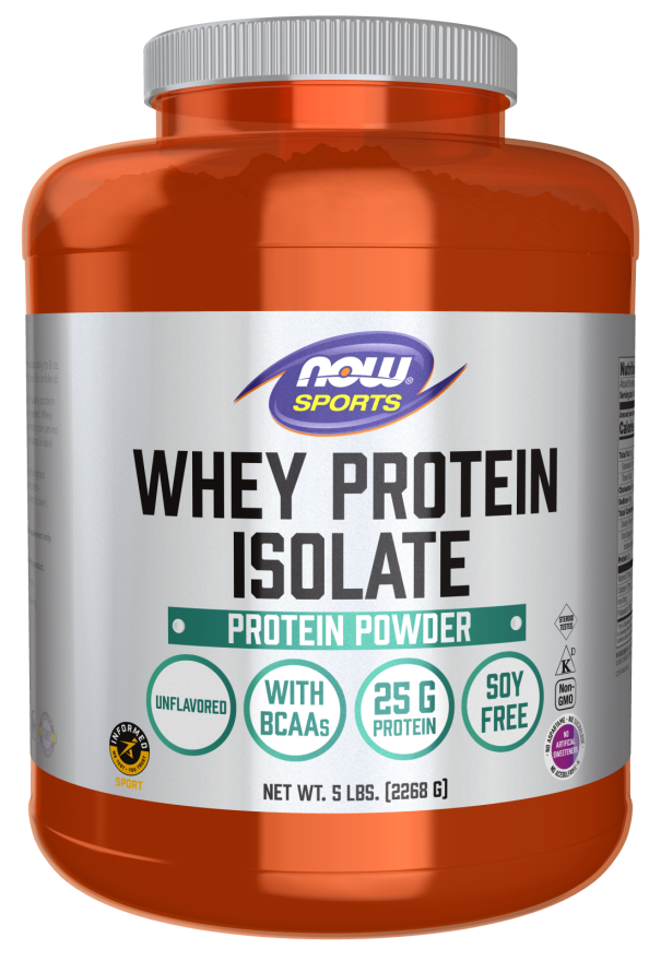 Isolado de Proteína de Soro de Leite, Pó Sem Sabor, (2268 g)