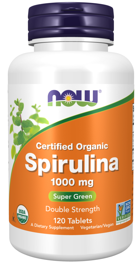 Spirulina Dupla Força, 1000 mg, 120 Tablets Orgânicos