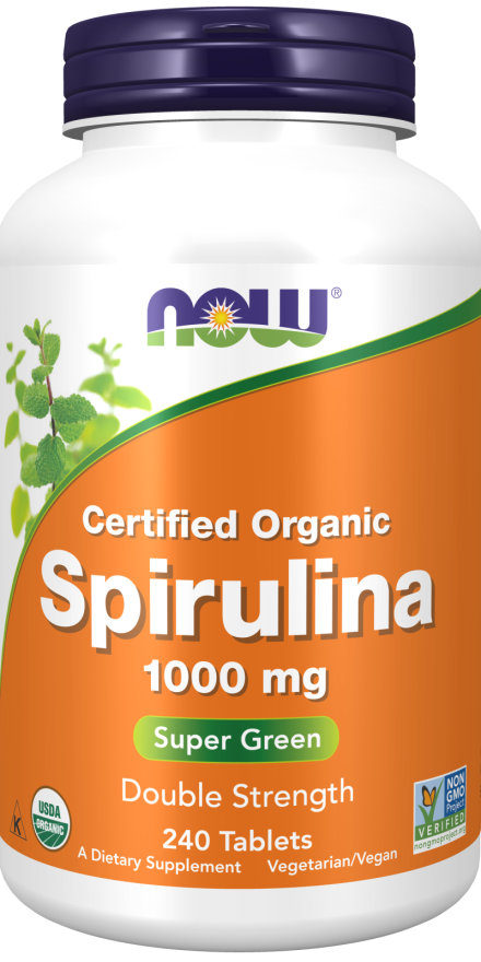 Spirulina Dupla Força, 1000 mg, 240 Tablets Orgânicos