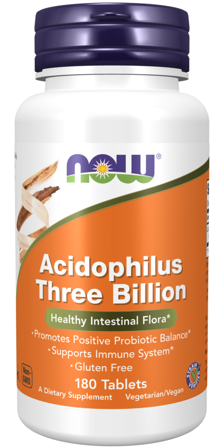 Acidophilus Três Bilhões, 180 Tablets