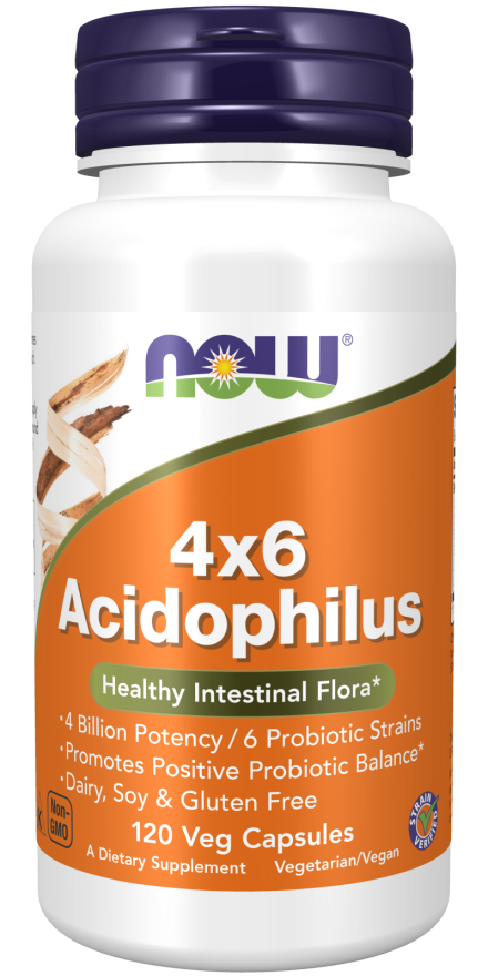 Acidophilus 4x6, 120 Cápsulas Vegetarianas