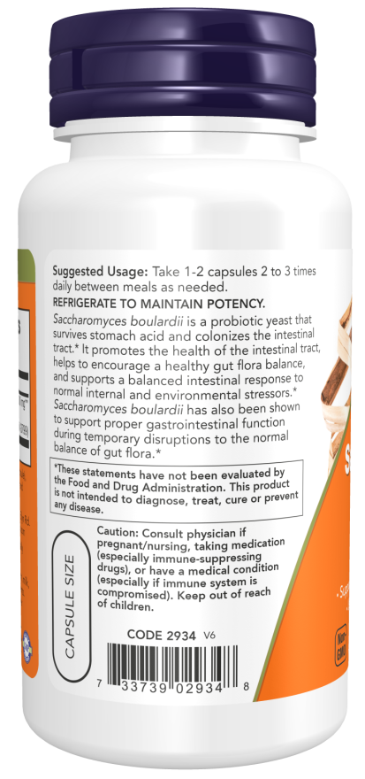 Saccharomyces Boulardii, 60 Cápsulas Vegetarianas