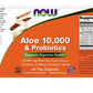 Aloe 10.000 e probióticos - 60 cápsulas vegetais-Now Foods-Aloe,Suplementos