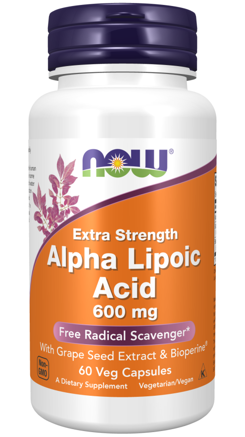 Ácido Alfa Lipóico, 600 mg, 60 Cápsulas Vegetarianas de Força Extra
