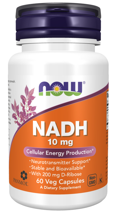 NADH, 10 mg, Cápsulas Vegetarianas
