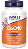 CoQ10, 60 mg, 129 softgels com óleo de peixe ômega-3