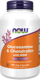 Glucosamina e Condroitina com MSN, 180 Cápsulas Vegetarianas