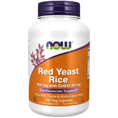 Red Yeast Rice, 600 mg com CoQ10 30 mg, 120 Cápsulas Vegetarianas