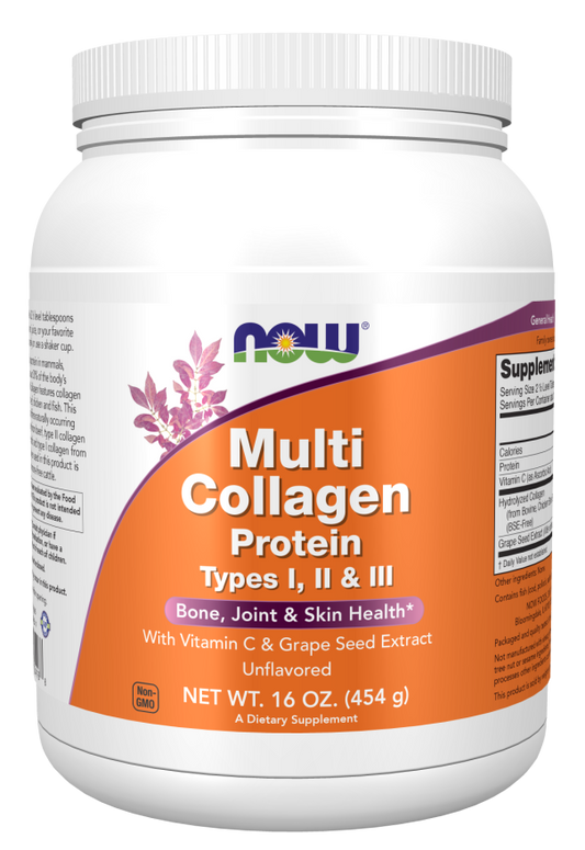 Proteína Multi Colágeno Tipos I, II e III em Pó, ( 454 g)