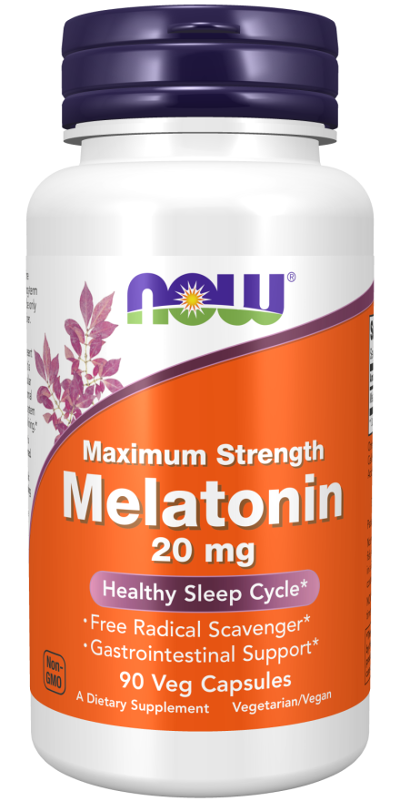 Melatonina, Força Máxima, 20 mg, 90 Cápsulas Vegetarianas