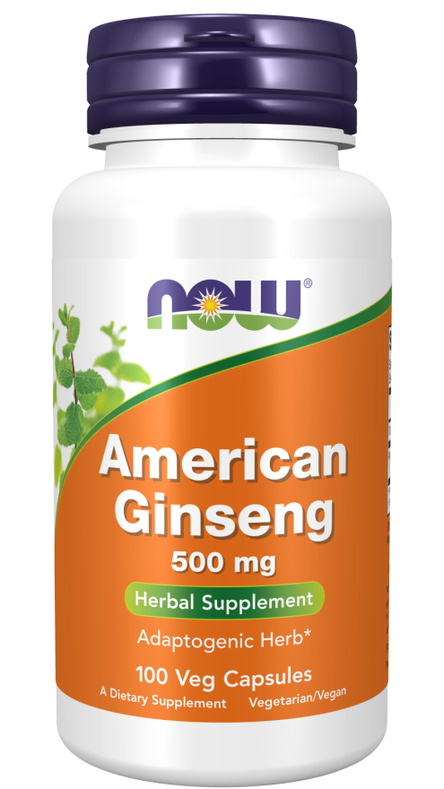 American Ginseng 500 mg, 100 Cápsulas Vegetarianas