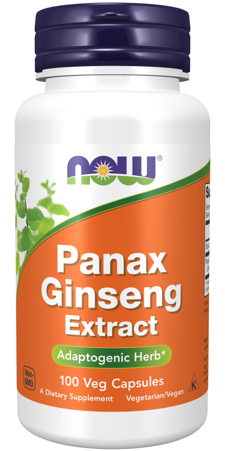 Extrato de Panax Ginseng, 100 Cápsulas Vegetarianas