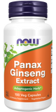 Extrato de Panax Ginseng, 100 Cápsulas Vegetarianas