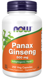 Extrato de Panax Ginseng, 250 Cápsulas Vegetarianas