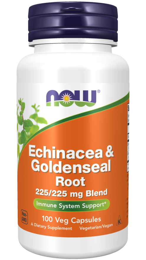 Raiz de Echinacea e Goldenseal, 100 Cápsulas Vegetarianas