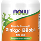 Ginkgo Biloba, Força Dupla 120 mg, 200 Cápsulas Vegetarianas